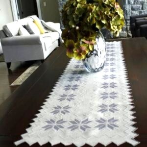 SILVER STAR Runner Mantel Scarf, Long (16x 72 in.) NEW